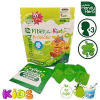 Детский мармелад от запоров с пробиотиком и клетчаткой Handy Herb Gummy Fiber Flow Probiotic Kiods вкус яблока и йогурт Детский мармелад от запоров с пробиотиком и клетчаткой Handy Herb Gummy Fiber Flow Probiotic Kiods вкус яблока и йогурт