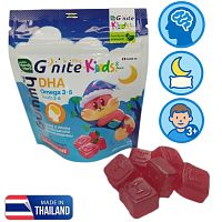 Мармелад для детей G’nite Kids Handy Herb с Омега 3-6 и DHA — клубничный вкус, 3+, для сна, мозга и нервной системы 6 шт Мармелад для детей G’nite Kids Handy Herb с Омега 3-6 и DHA — клубничный вкус, 3+, для сна, мозга и нервной системы 6 шт