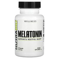 Nutrabio Labs, Мелатонин, 3 мг, 120 капсул Nutrabio Labs, Мелатонин, 3 мг, 120 капсул