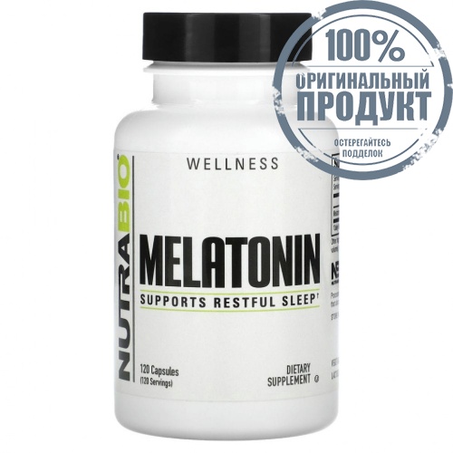 Nutrabio Labs, Мелатонин, 3 мг, 120 капсул
