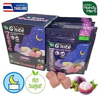 Handy Herb G’nite Mangosteen Gummy – мармелад для крепкого сна с ромашкой, грибом рейши и L-теанином. коробка Таиланд Handy Herb G’nite Mangosteen Gummy – мармелад для крепкого сна с ромашкой, грибом рейши и L-теанином. коробка Таиланд