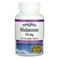 Natural Factors, Melatonin, 10 mg, 60 Chewable Tablets Natural Factors, Melatonin, 10 mg, 60 Chewable Tablets