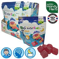 Мармелад для детей G’nite Kids с Омега 3-6 и DHA от Handy Herb — клубничный вкус, 3+, для сна, мозга и нервной системы Мармелад для детей G’nite Kids с Омега 3-6 и DHA от Handy Herb — клубничный вкус, 3+, для сна, мозга и нервной системы